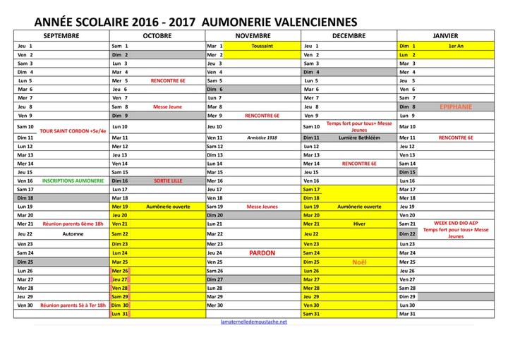 calendrier rencontre ol